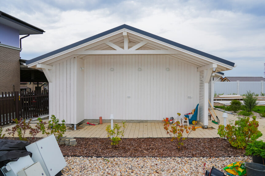 Навес Гранд с большим хозблоком