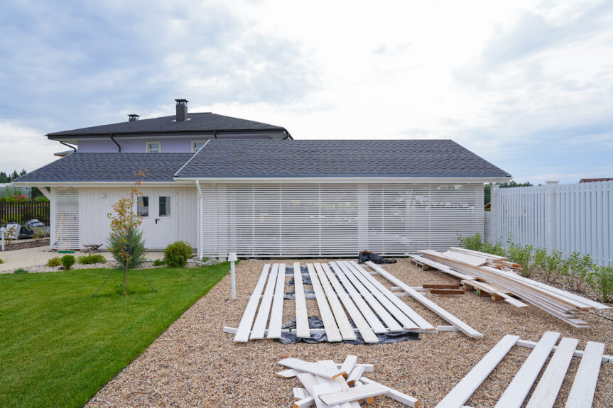 Навес Гранд с большим хозблоком