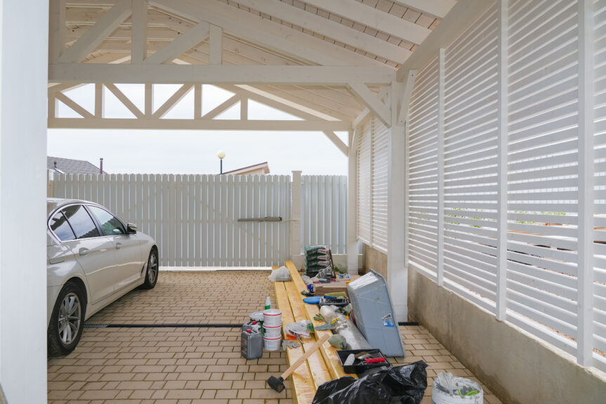 Навес Гранд с большим хозблоком