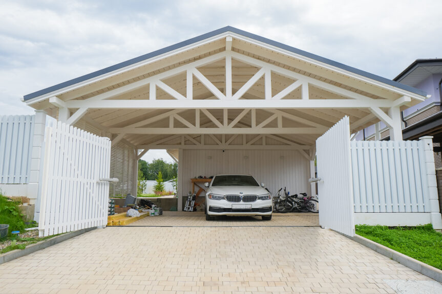 Навес Гранд с большим хозблоком