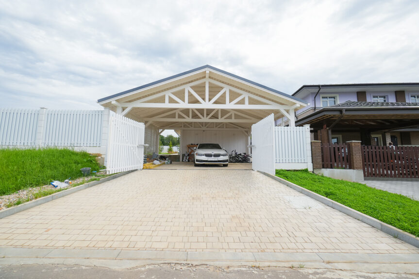 Навес Гранд с большим хозблоком