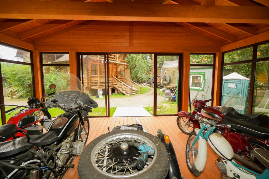 Деревянный навес Эрмитаж