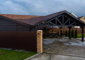 Навес для авто с хозблоком «Орион»