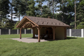 Беседка в стиле фахверк